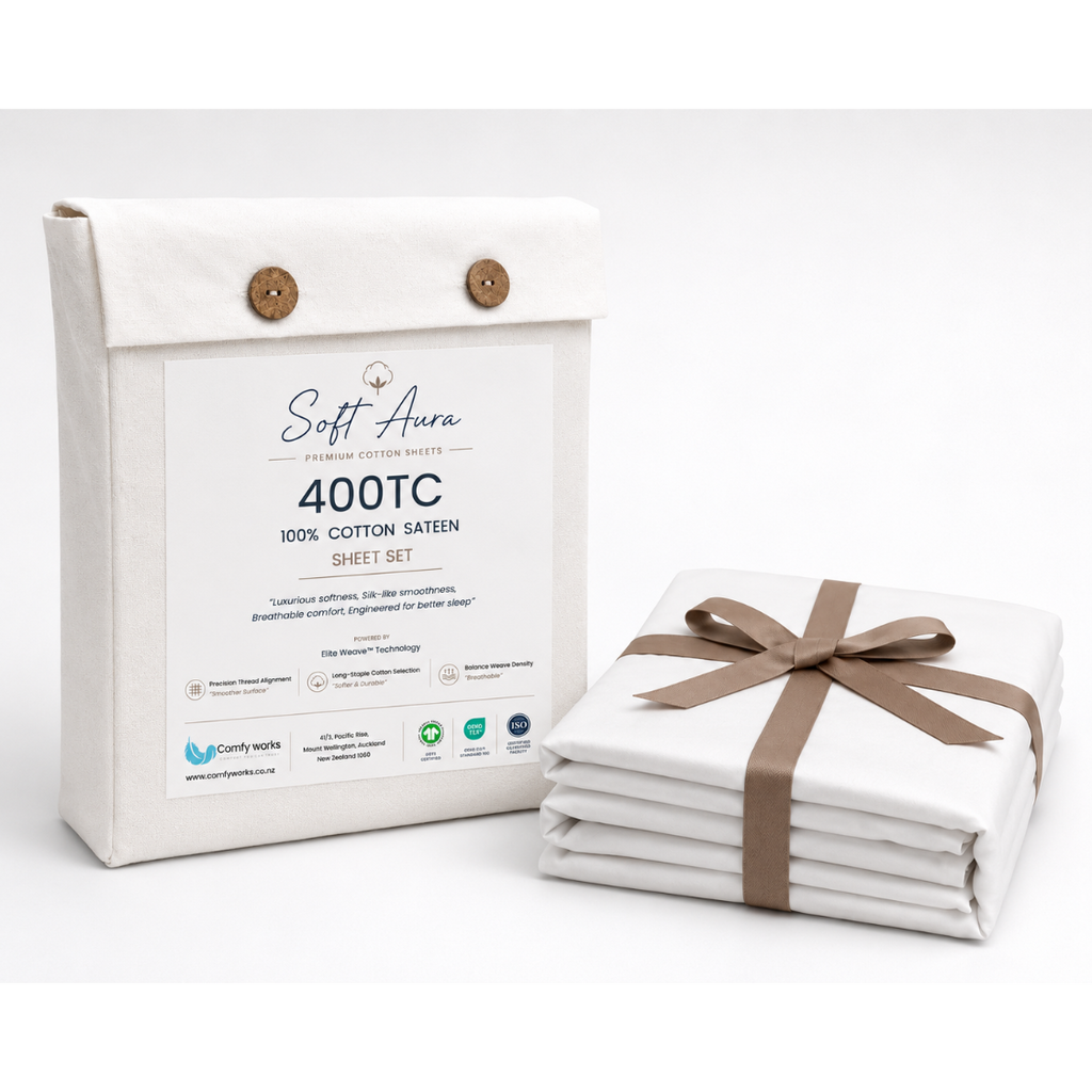 Soft Aura™ 400 Thread Count Premium Cotton Sheets sets