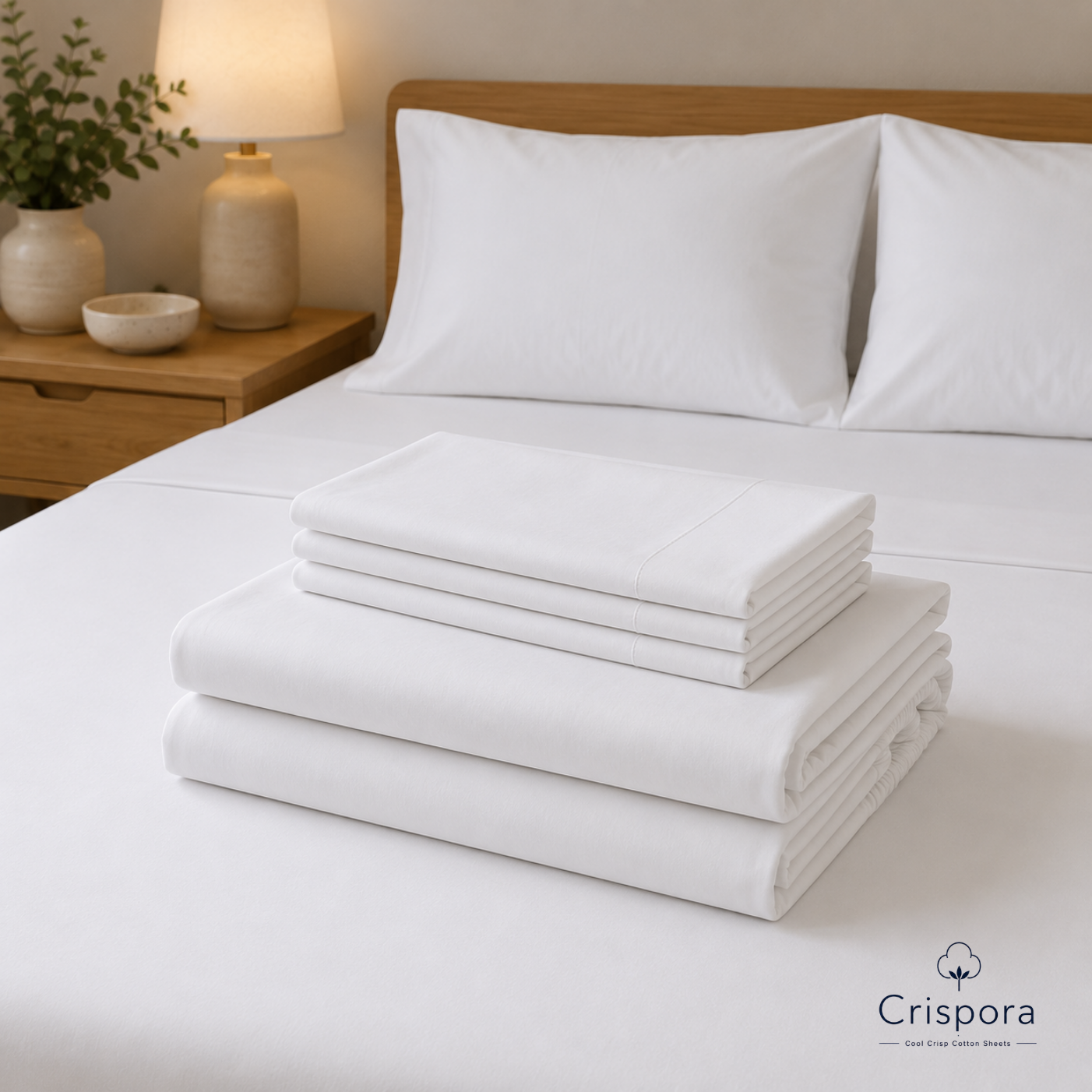 Crispora 200 Thread Count Cool Crisp Cotton Sheet Sets