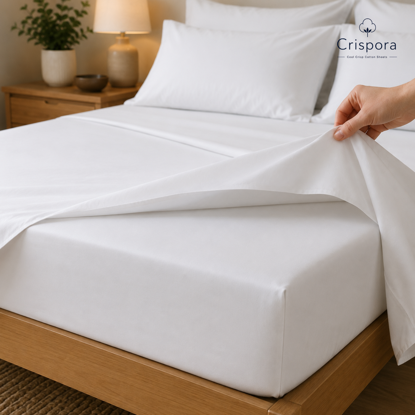 Crispora 200 Thread Count Cool Crisp Cotton Sheet Sets