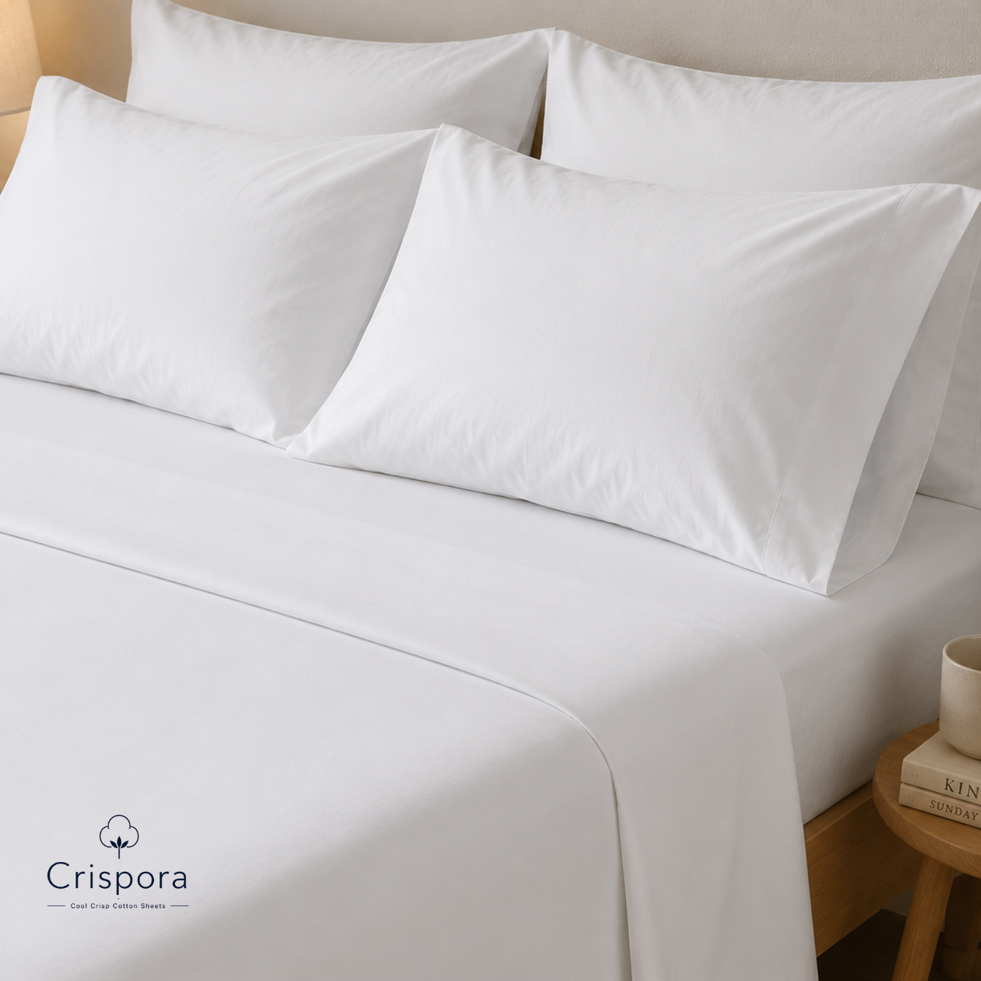 Crispora 200 Thread Count Cool Crisp Cotton Sheet Sets