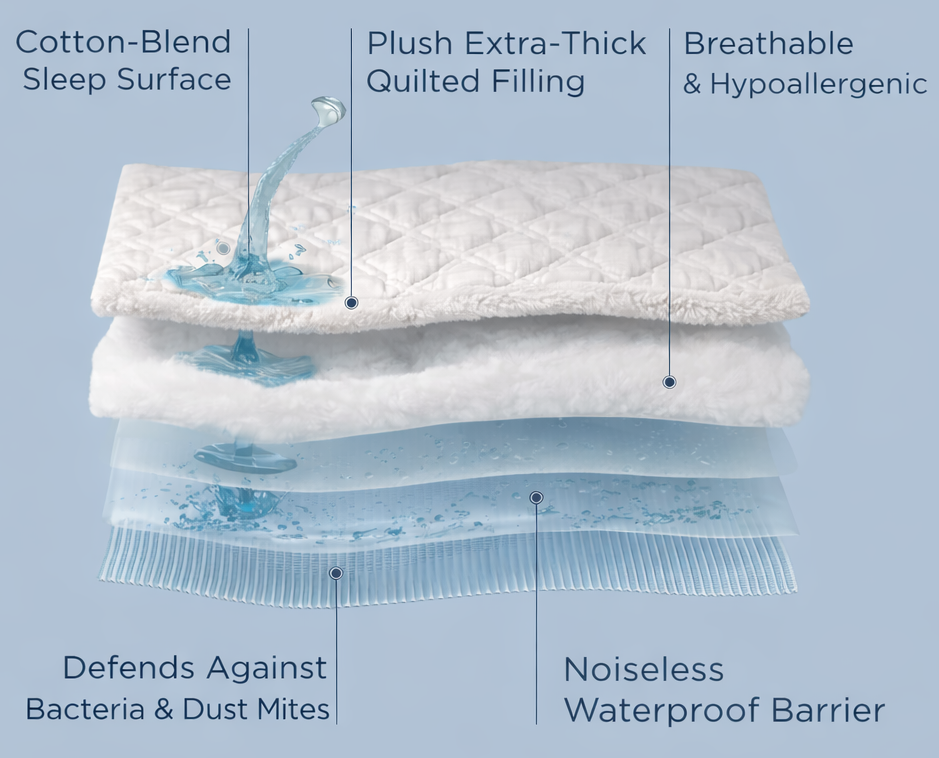 comfy works NZ water proof mattress protector features