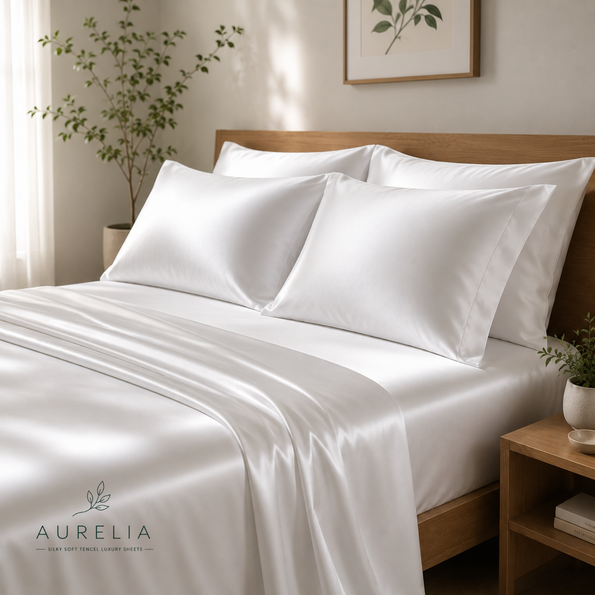 Luxury Aurelia TENCEL™ sheets with a silky smooth feel and breathable comfort
